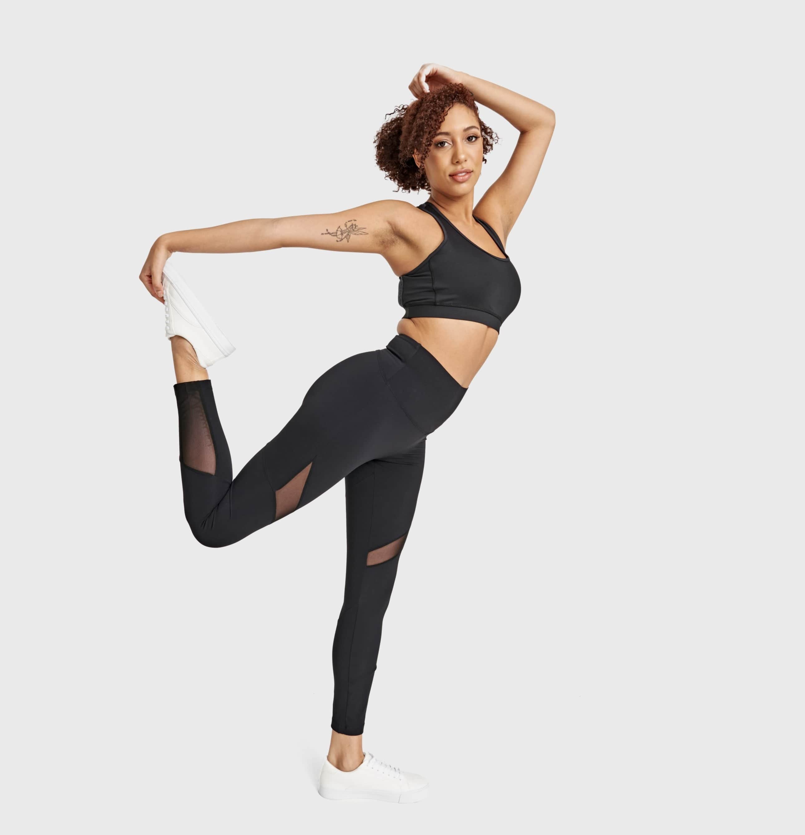 Superfit Diwo Pro With Mesh Detailing - High Waisted - 7/8 Length - Black 3