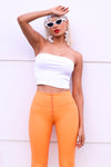 WR.UP® Faux Leather - High Waisted - Full Length - Sunset Orange 3