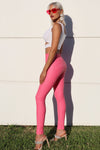 WR.UP® Faux Leather - High Waisted - Full Length - Candy Pink 4