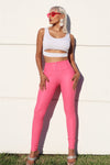 WR.UP® Faux Leather - High Waisted - Full Length - Candy Pink 3