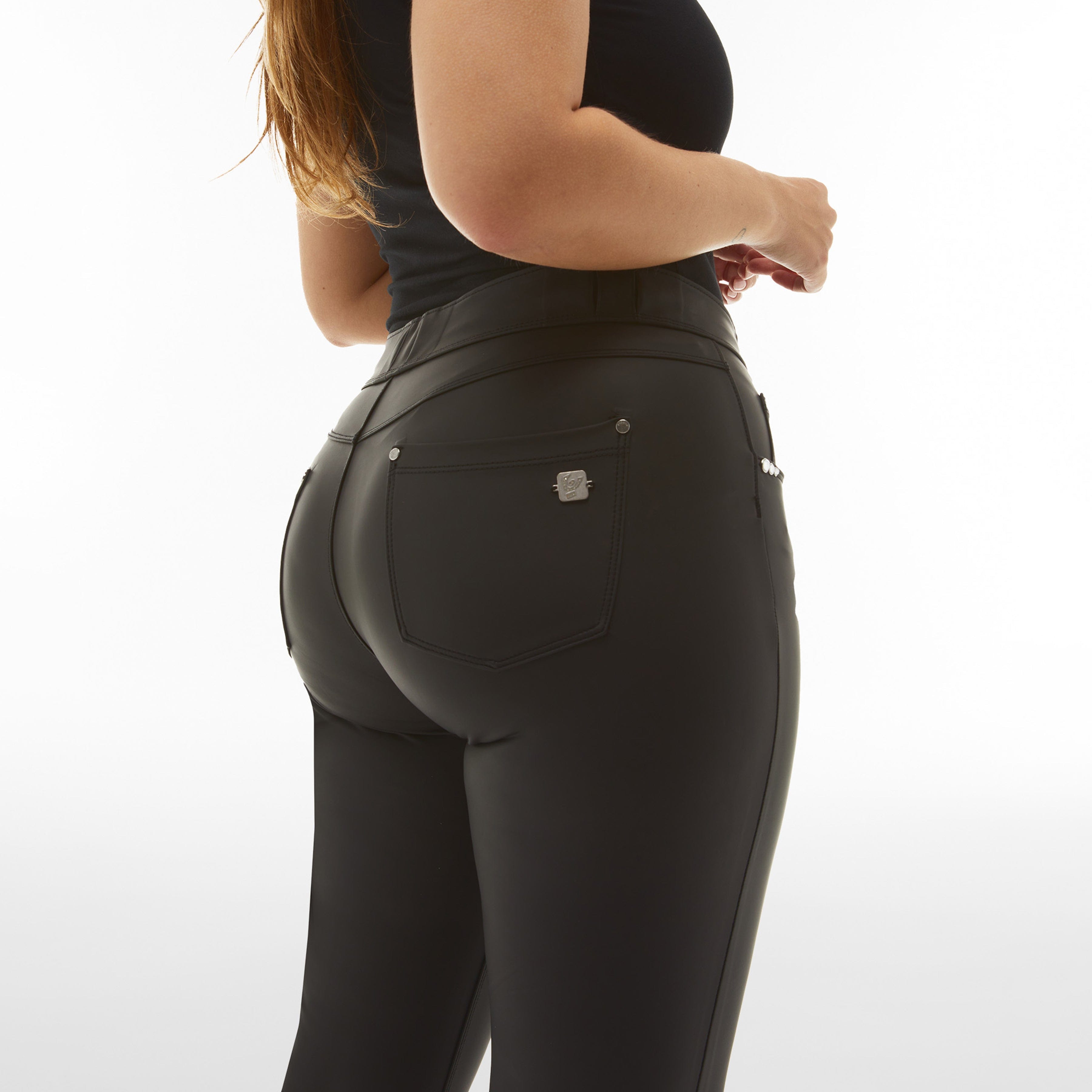 N.O.W® Faux Leather - High Waisted - Full Length - Black 2
