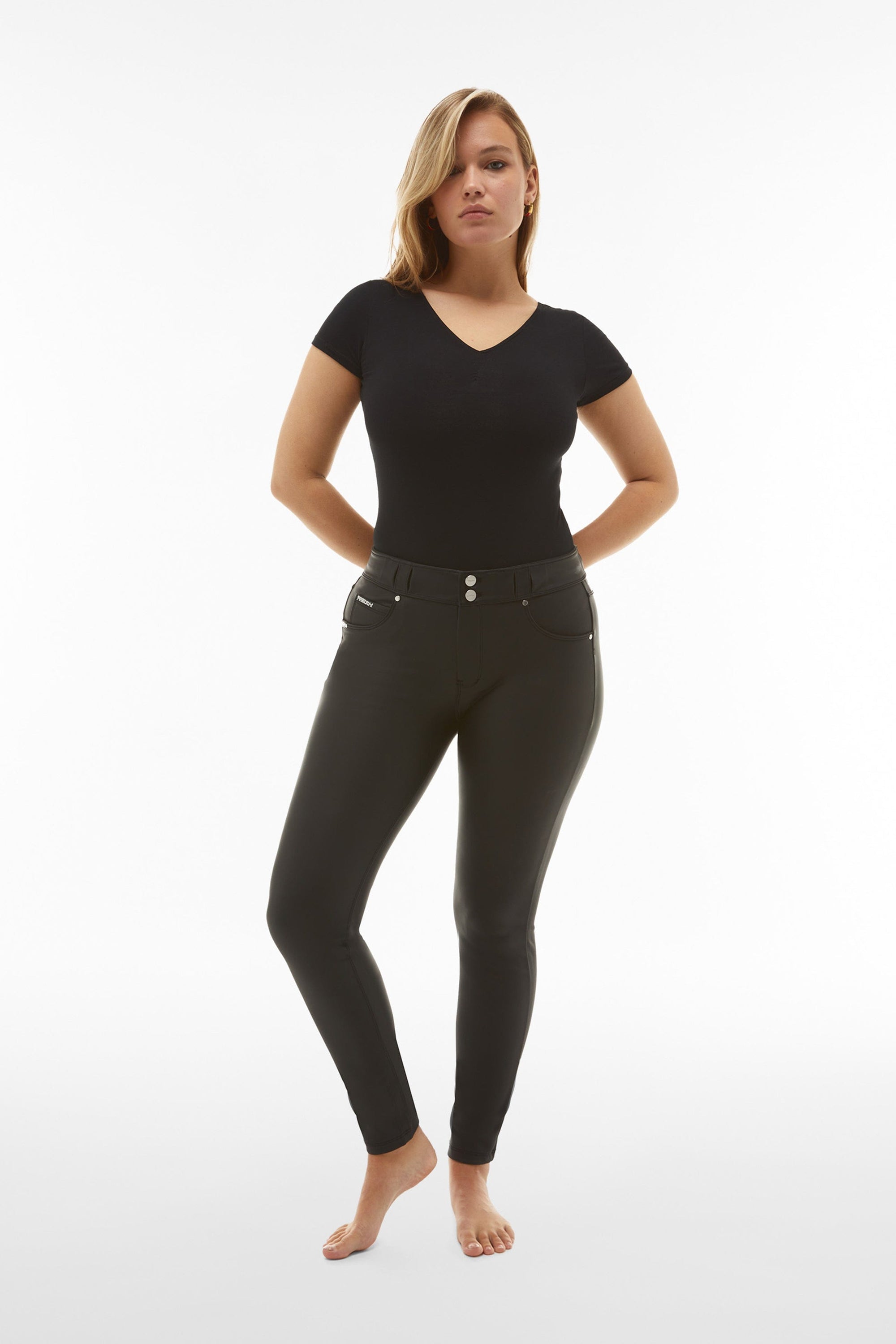 N.O.W® Faux Leather - High Waisted - Full Length - Black 5