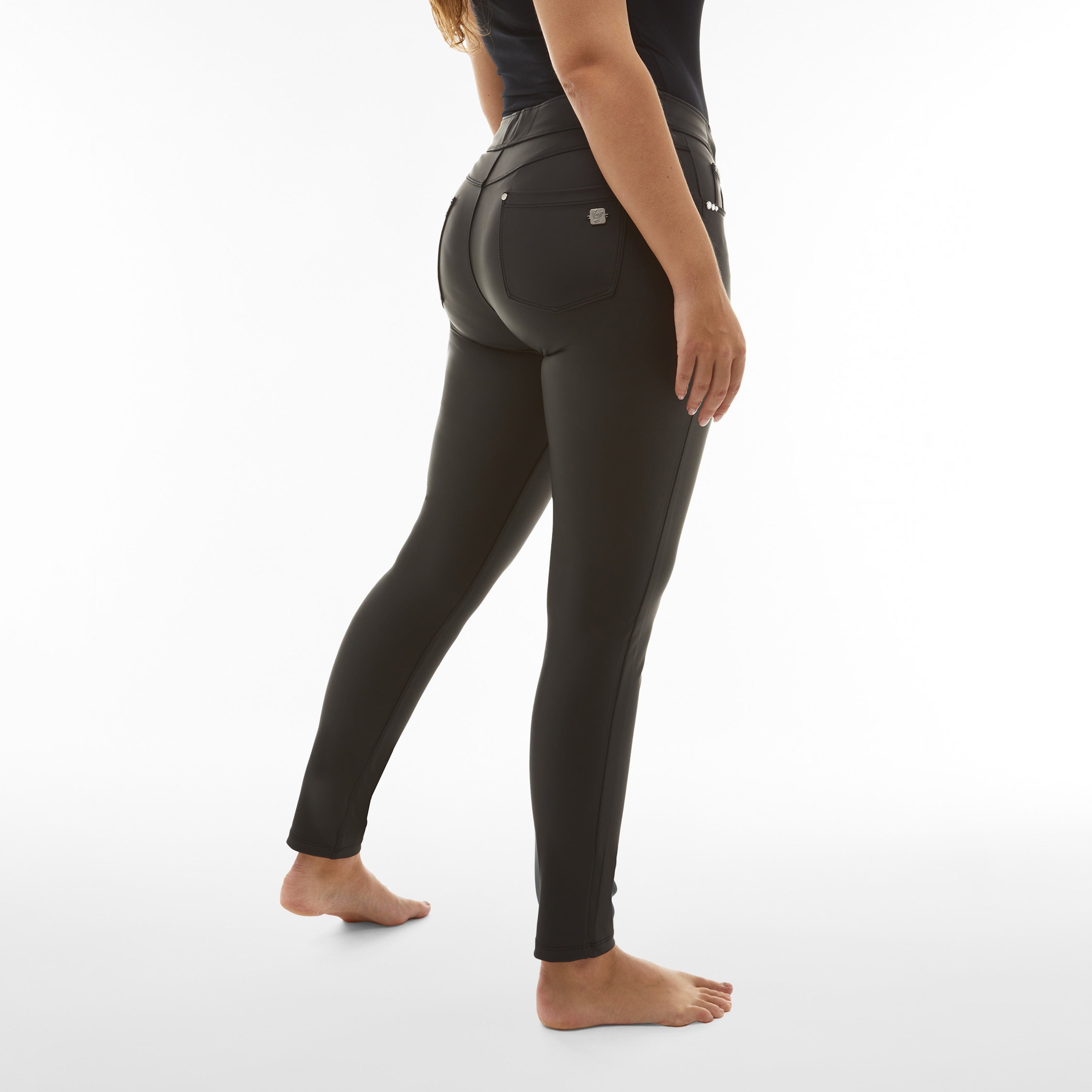N.O.W® Faux Leather - High Waisted - Full Length - Black 1