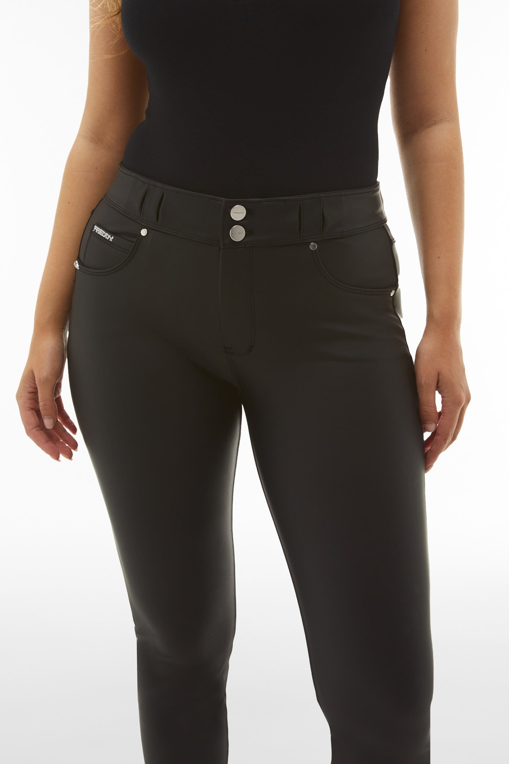 N.O.W® Faux Leather - High Waisted - Full Length - Black 3