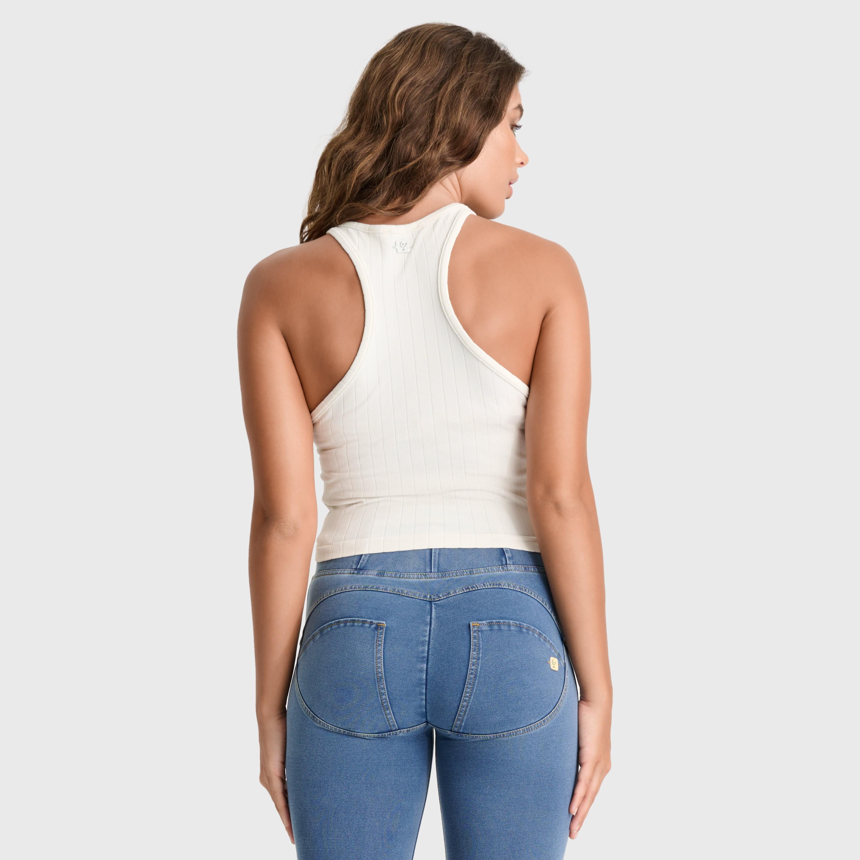 Ribbed Tank Top - Cream 3