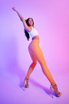 WR.UP® Faux Leather - High Waisted - Full Length - Sunset Orange 1