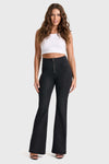 WR.UP® Denim - High Waisted - Super Flare - Black + Black Stitching 5