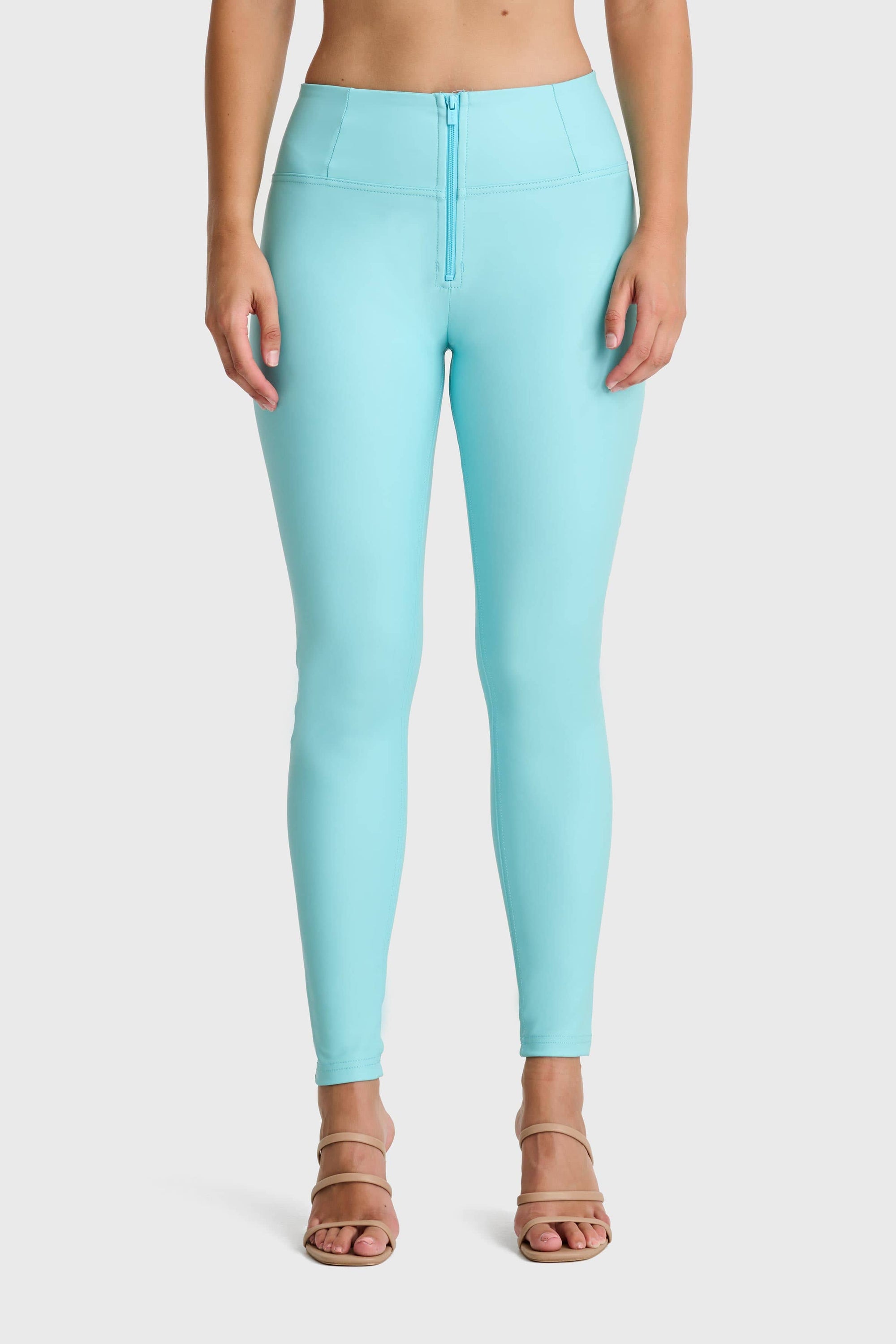 WR.UP® Faux Leather - High Waisted - Full Length - Sky Blue 5