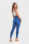 WR.UP® Denim - High Waisted - Full Length - Cobalt Blue + Blue Stitching 4