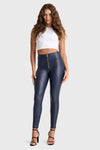 WR.UP® Python Faux Leather Limited Edition - High Waisted - Full Length - Midnight Blue 5