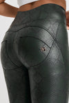 WR.UP® Python Faux Leather Limited Edition - High Waisted - Full Length - Forest Mist 8