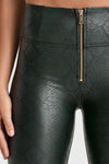 WR.UP® Python Faux Leather Limited Edition - High Waisted - Full Length - Forest Mist 9