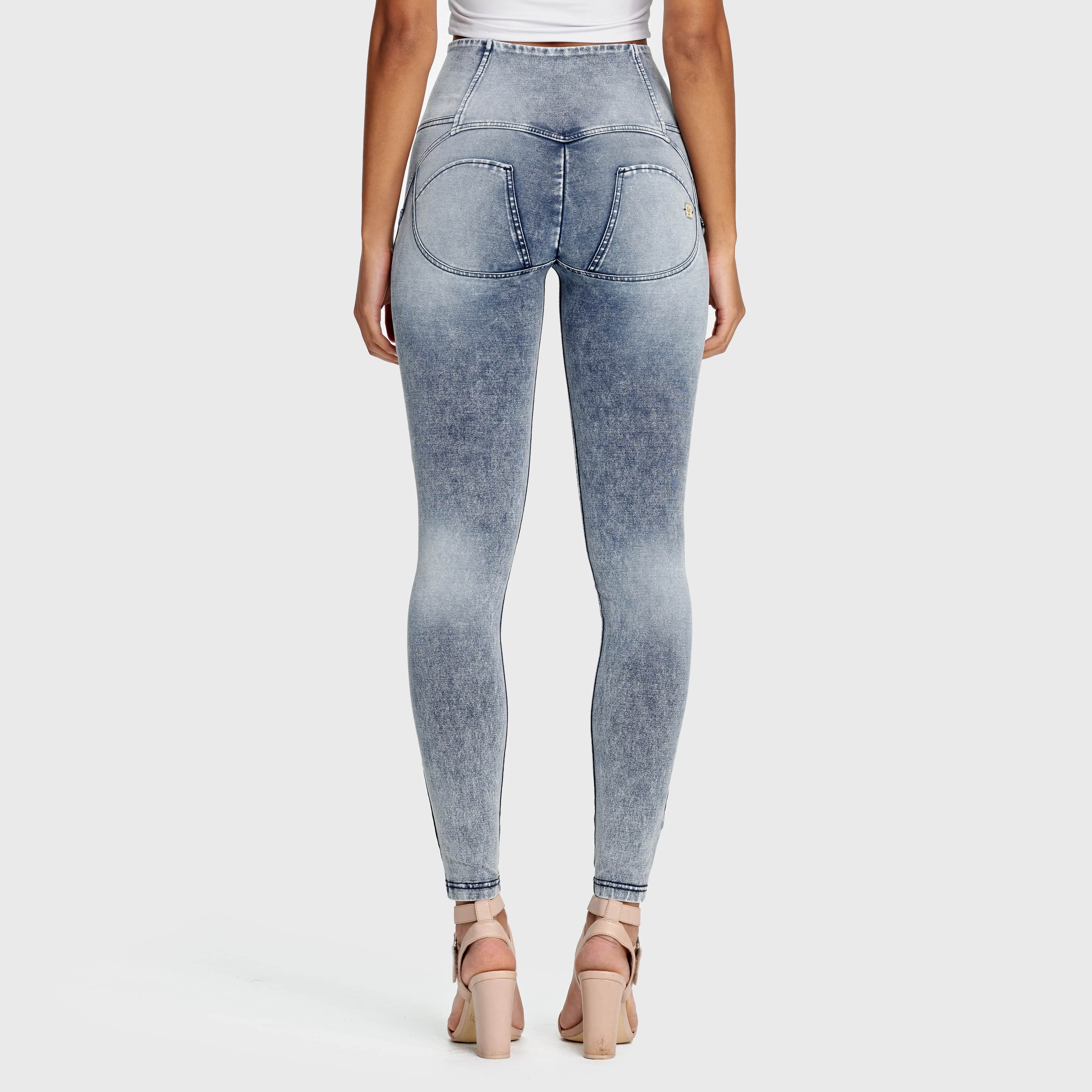 WR.UP® Denim - 3 Button High Waisted - Full Length - Stonewash 3
