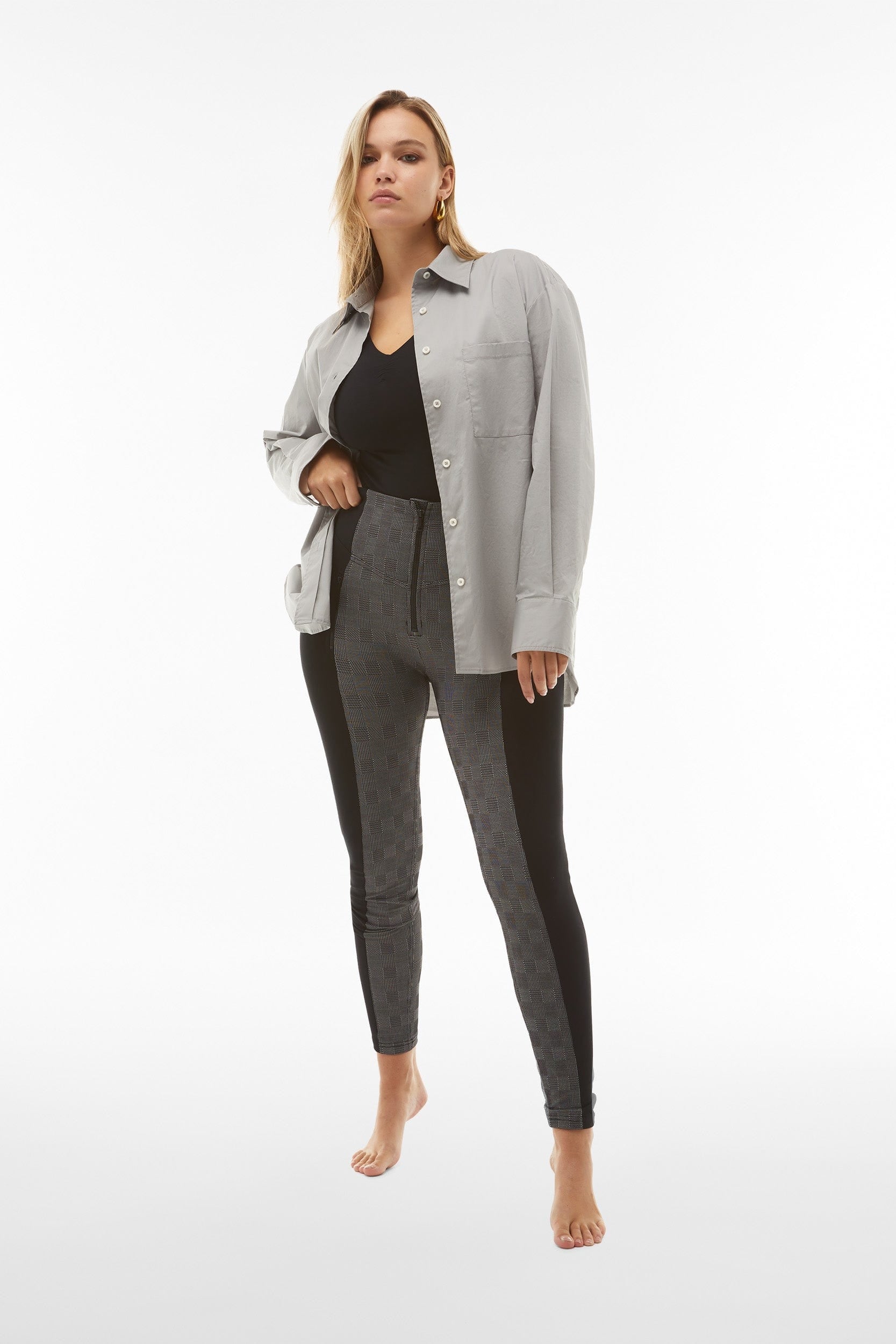 WR.UP® Mosaic Weave Fashion - Super High Waisted - Full Length - Grey 7