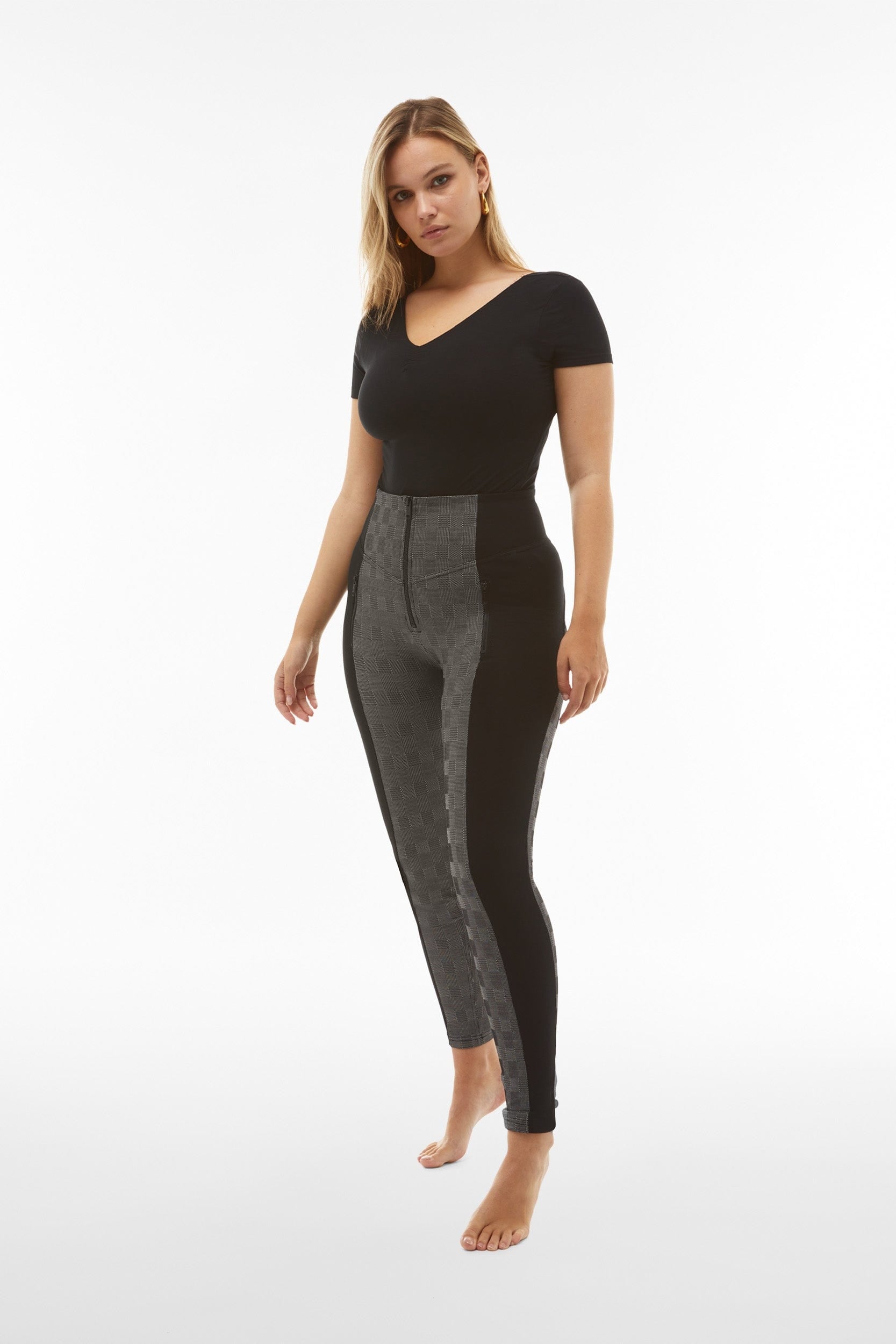 WR.UP® Mosaic Weave Fashion - Super High Waisted - Full Length - Grey 8