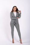 Checkered Suit Blazer - Grey Plaid 3