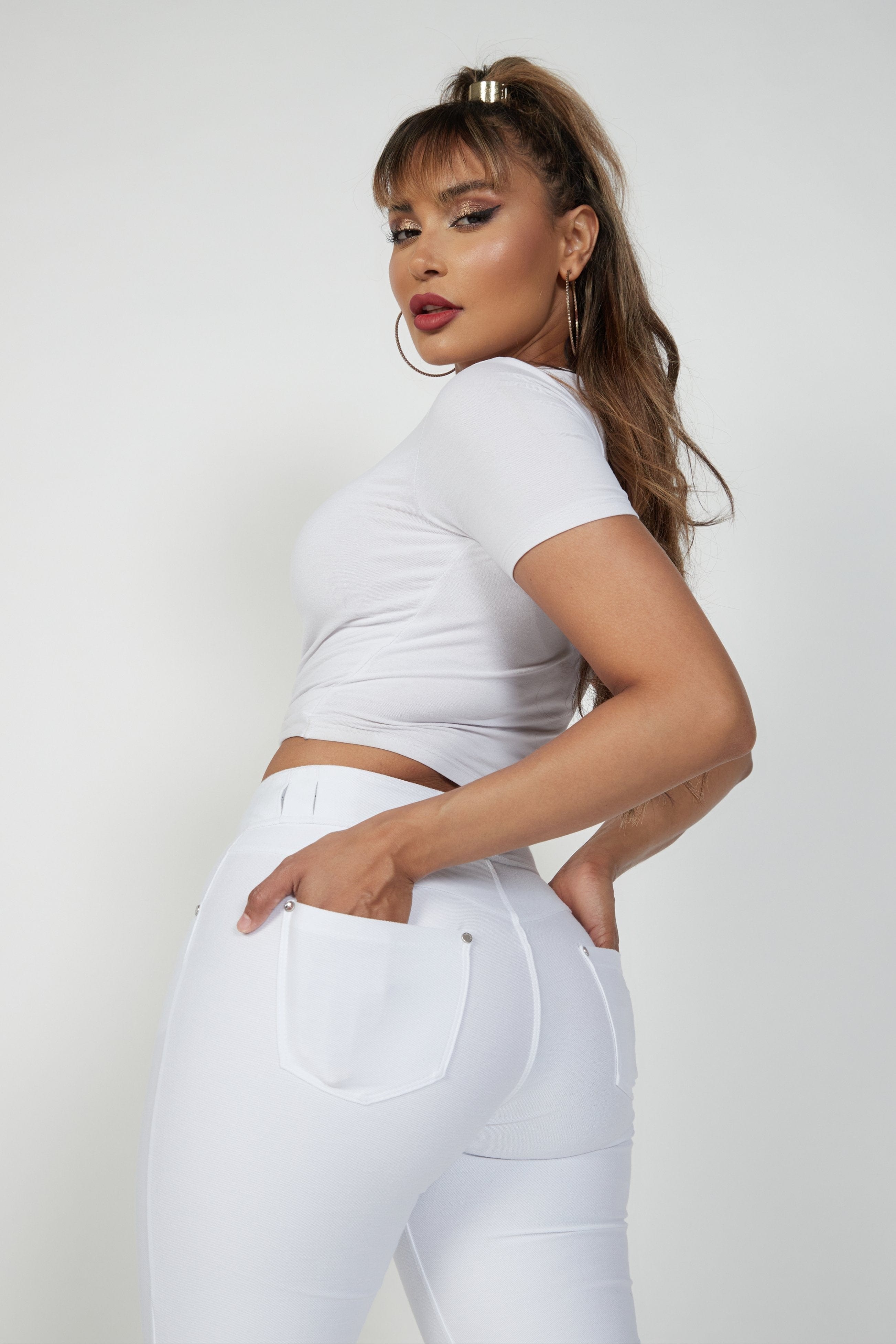 N.O.W® Denim - High Waisted - Kick Flare - White 2