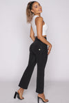 WR.UP® Denim - High Waisted - Kick Flare - Black + Black Stitching 2