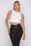 WR.UP® Denim - High Waisted - Kick Flare - Black + Black Stitching 6
