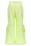 Cargo Pants - High Waisted - Full Length - Lime Green 7