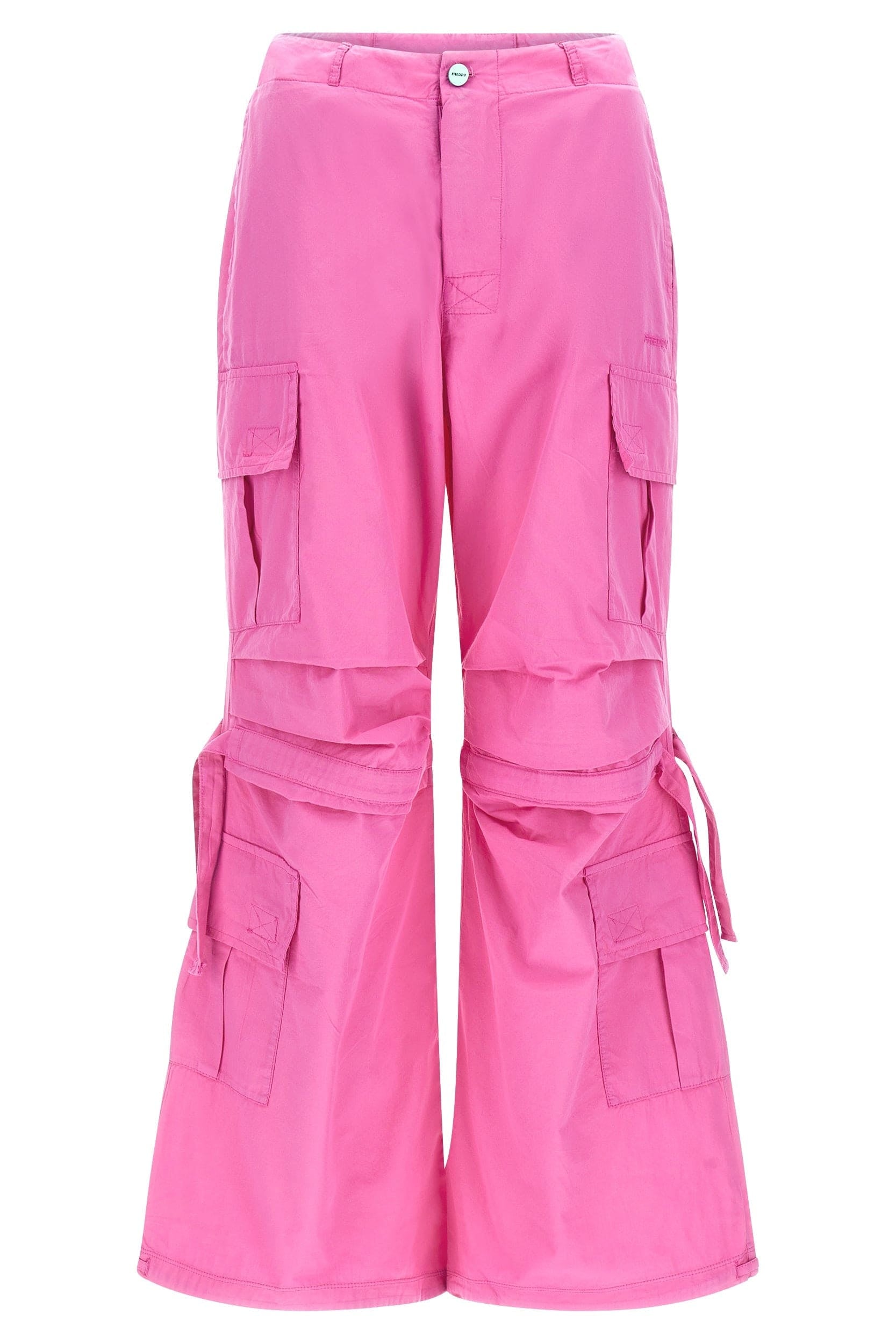 Cargo Pants - High Waisted - Full Length - Pink 5