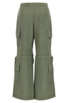 Cargo Pants - High Waisted - Full Length - Military Green 8