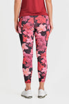 Superfit All Over Flower Print - Super High Waisted - 7/8 Length - Bordeaux 4