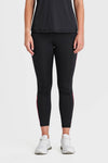 Superfit Diwo With Flower Print Bands - High Waisted - 7/8 Length - Black 2