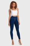 WR.UP® Denim - High Waisted - 7/8 Length - Dark Blue + Yellow Stitching 8
