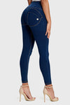 WR.UP® Denim - High Waisted - 7/8 Length - Dark Blue + Yellow Stitching 2
