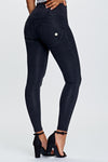 WR.UP® Denim - High Waisted - 7/8 Length - Black + Black Stitching 5