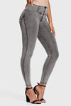 WR.UP® Denim - High Waisted - 7/8 Length - Grey + Yellow Stitching 6