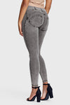 WR.UP® Denim - High Waisted - 7/8 Length - Grey + Yellow Stitching 4