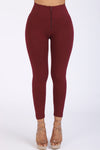 WR.UP® Fashion - High Waisted - 7/8 Length - Burgundy 7