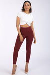 WR.UP® Fashion - High Waisted - 7/8 Length - Burgundy 5