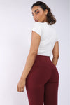 WR.UP® Fashion - High Waisted - 7/8 Length - Burgundy 3