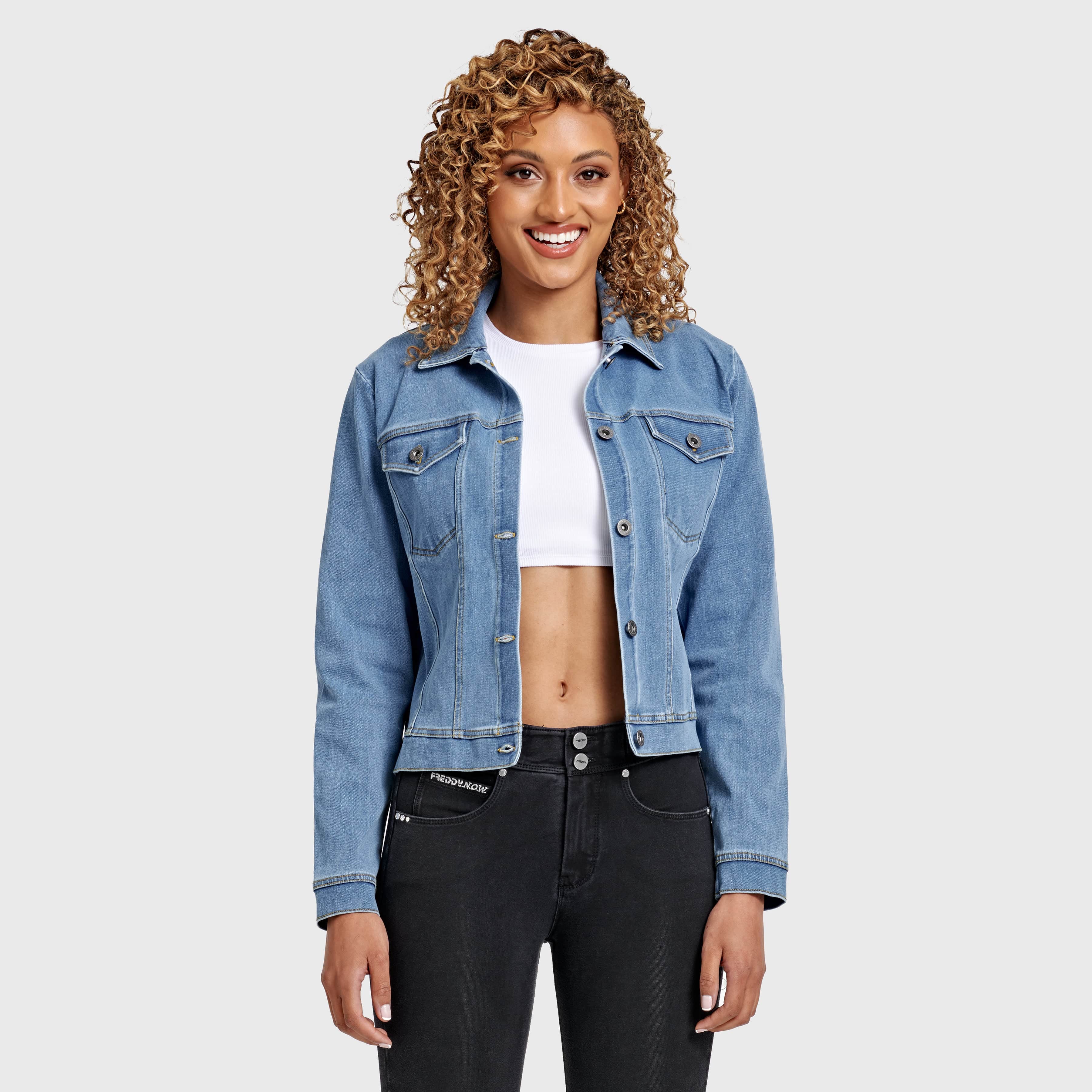 Denim Jacket - Light Blue + Yellow Stitching 1