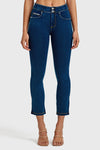 N.O.W® Denim - High Waisted - Kick Flare - Dark Blue + Yellow Stitching 13