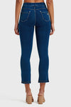 N.O.W® Denim - High Waisted - Kick Flare - Dark Blue + Yellow Stitching 12