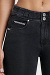 N.O.W® Denim - High Waisted - Kick Flare - Black + Black Stitching 7