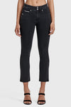 N.O.W® Denim - High Waisted - Kick Flare - Black + Black Stitching 4