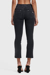 N.O.W® Denim - High Waisted - Kick Flare - Black + Black Stitching 5