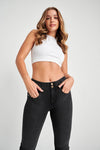 N.O.W® Denim Limited Edition - High Waisted - Kick Flare - Black + Black Stitching 3
