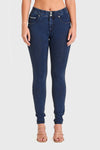N.O.W® Denim - High Waisted - Full Length - Dark Blue + Blue Stitching 4