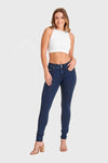 N.O.W® Denim - High Waisted - Full Length - Dark Blue + Blue Stitching 3