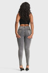 N.O.W® Denim - High Waisted - Full Length - Grey + Yellow Stitching 6