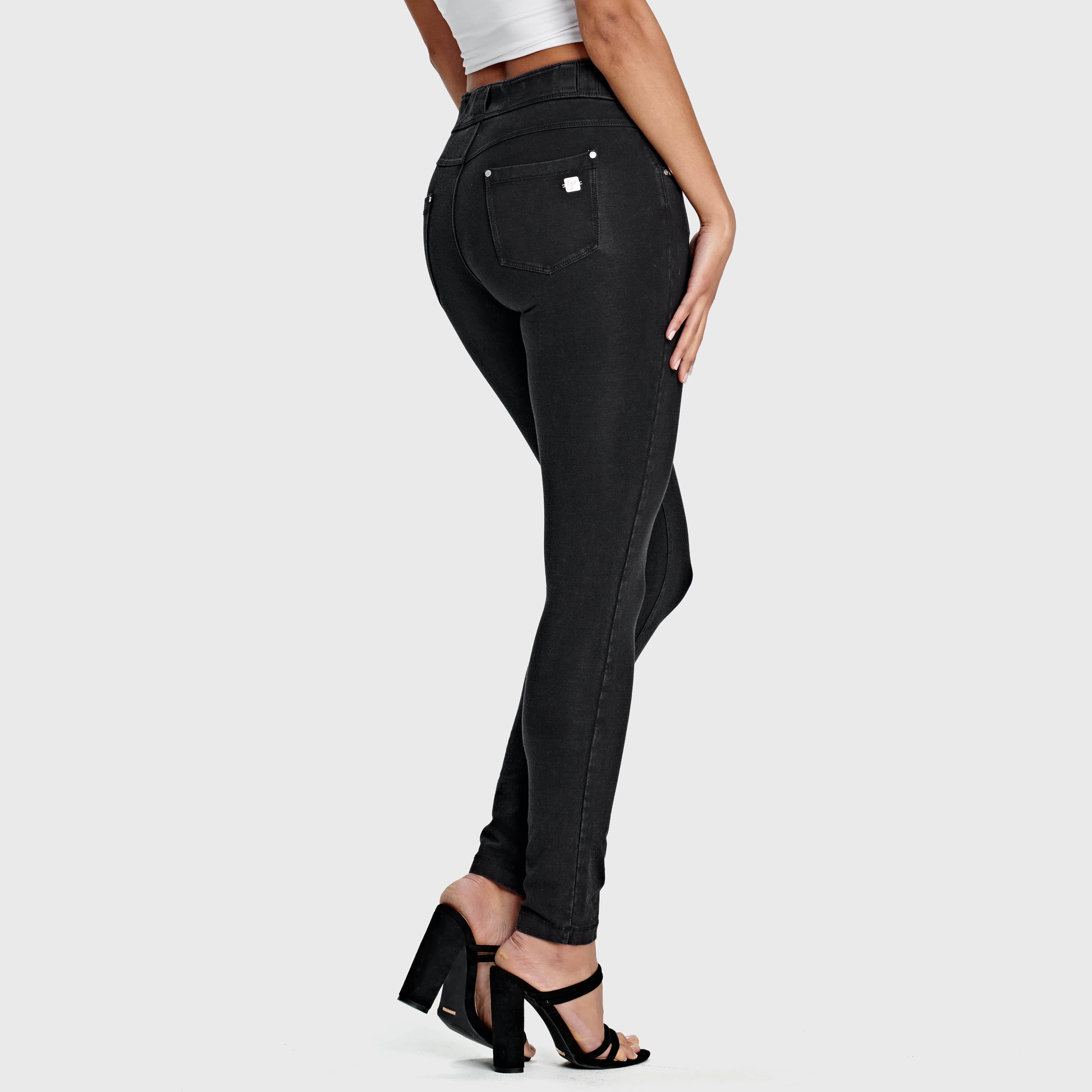N.O.W® Denim - High Waisted - Full Length - Black + Black Stitching 1