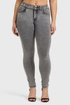 N.O.W® Denim - High Waisted - Full Length - Grey + Yellow Stitching 7