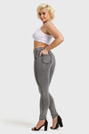 N.O.W® Denim - High Waisted - Full Length - Grey + Yellow Stitching 9