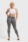 N.O.W® Denim - High Waisted - Full Length - Grey + Yellow Stitching 8